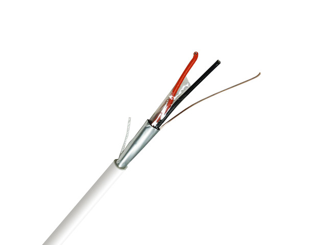 Vary 22AWG 4-Conductor Shielded Cable – CL3R/CMR Security/Alarm/Audio/Control – 1000ft, Gray