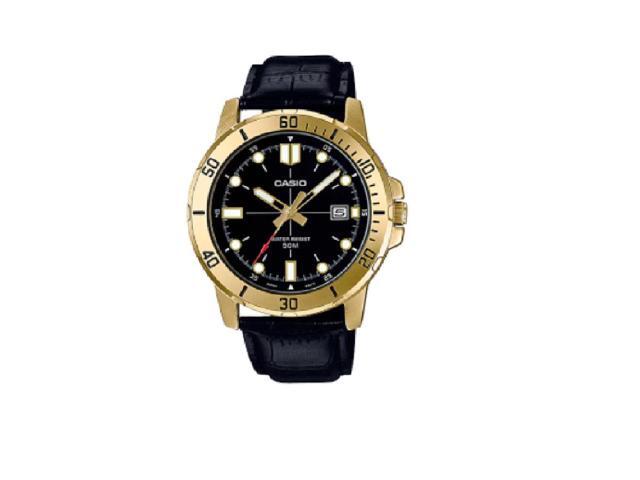 casio gold watch leather strap