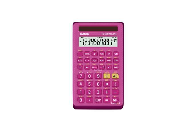 Fx 260 Solar Ii All Purpose Scientific Calculator 10 Digit Lcd Pink Fx260slriipk Newegg Com