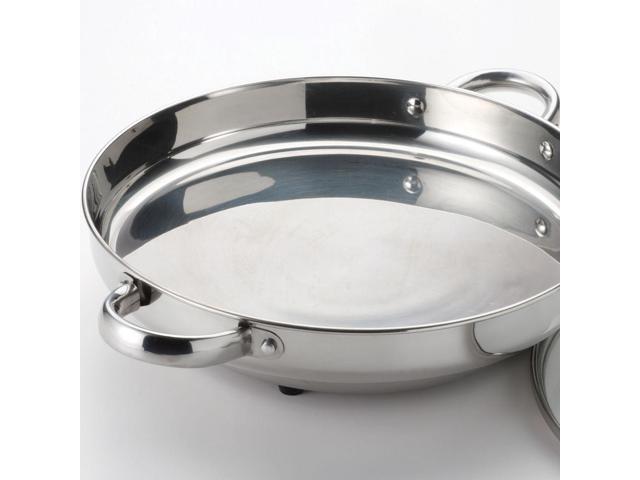 AROMA AFP-1600S Gourmet Series Stainless Steel Electric Skillet ...