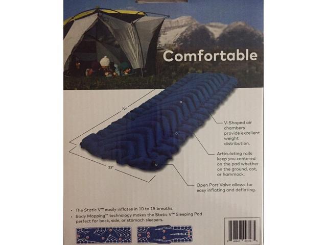 Klymit Static V Lightweight Sleeping Pad Navy Newegg Com