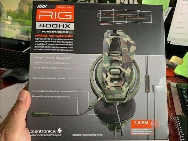 plantronics rig 400hx camo stereo gaming headset for xbox one