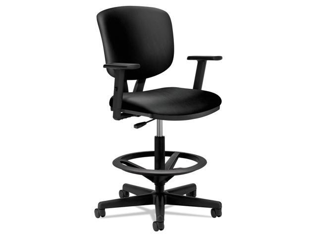 HON Volt Series Adjustable Task Stool Black Leather 5705SB11T - Newegg.com