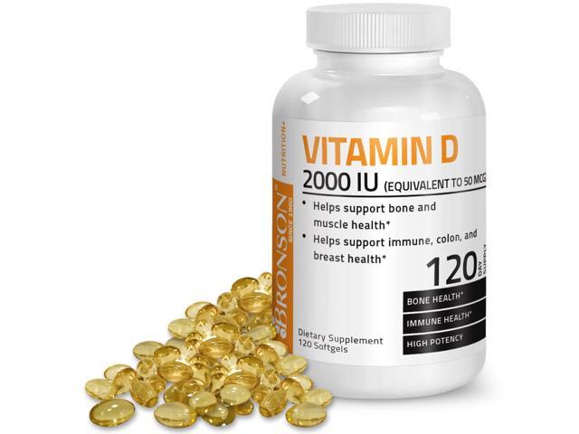 Bronson Vitamin D3 2000 Iu 120 Softgels Neweggcom