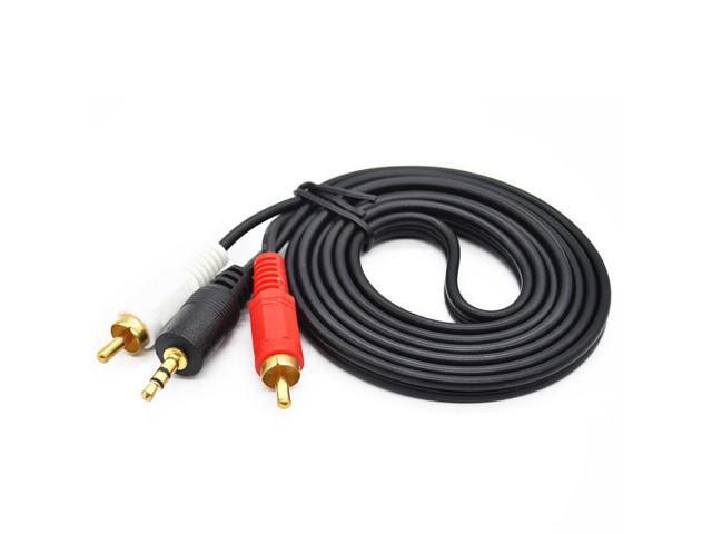 axGear 3.5mm Male to 2 RCA Male Stereo Audio Splitter Converter Cable Aux to Composite 15Ft 5M