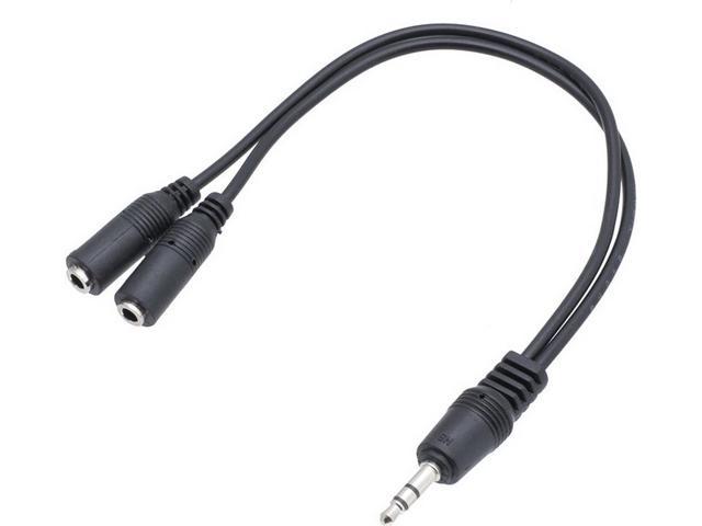 axGear 3.5mm Audio Y Splitter Stereo Cable Headphone Earphone Cable 1 Male to 2 Female