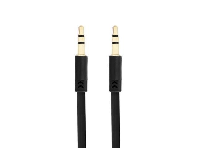 axGear 3.5mm Audio Cable Stereo Aux Flat Cable M/M Male to Male 1M 3Ft for Cell Phone / Tablet