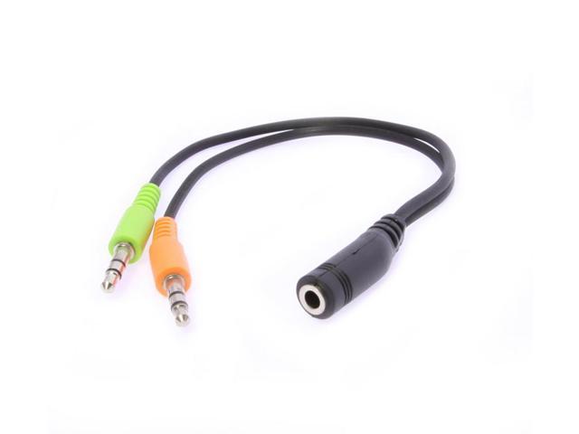 axGear 3.5mm Female to Male Splitter Cable for Cell Phone Headset Uses on Computer