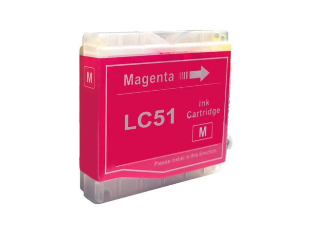 1 MAGENTA LC51 LC51M LC-51 LC 51 LC51 Compatible Ink Cartridge LC51M