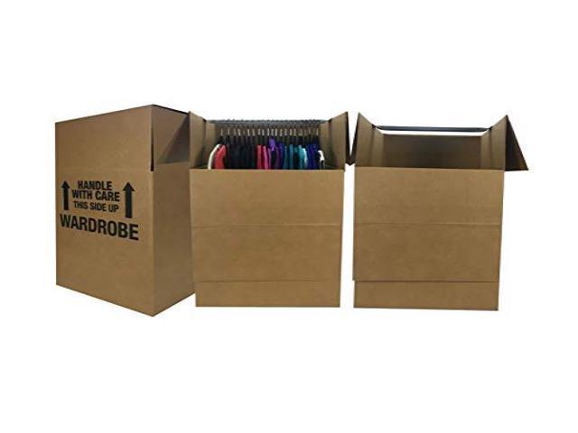 Photo 1 of UBOXES Wardrobe Moving Boxes - Shorty Space Savers - (3 PK) 20x20x34" w/ Bars