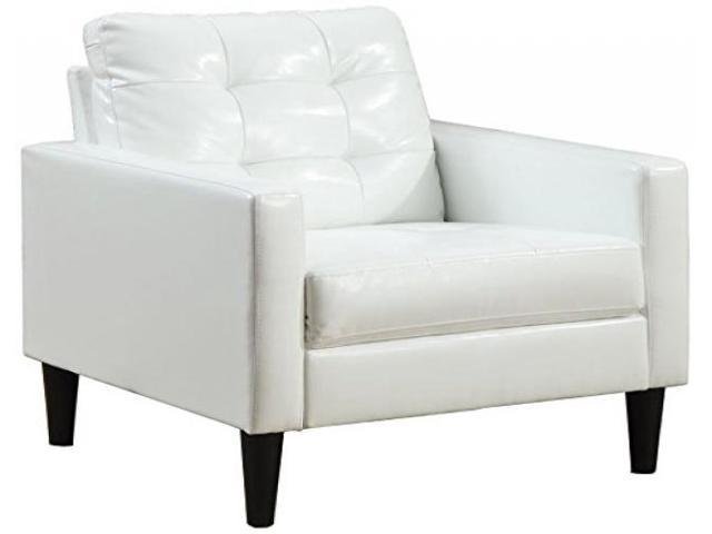 Photo 1 of ACME Balin White Faux Leather Accent Chair
