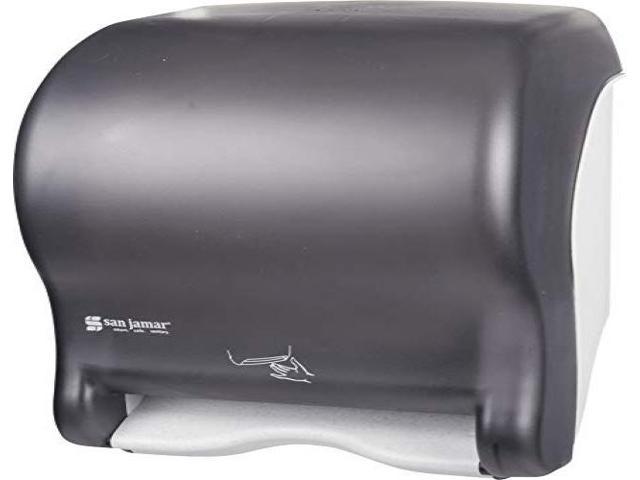 San Jamar Smart Essence Electronic Roll Towel Dispenser, 14.4hx11.8wx9.1d,  Black, Plastic