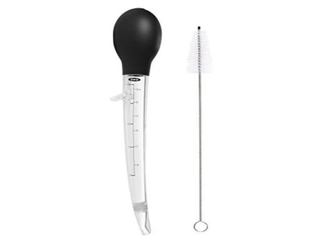 oxo good grips angled turkey baster with cleaning brush 