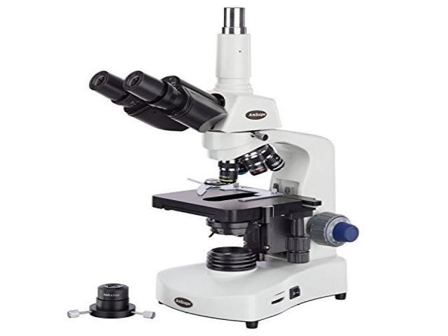 40X-2000X 3W LED Trinocular Darkfield and Brightfield Compound Microscope