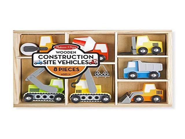 Melissa & Doug 3180 Wooden Construction Vehicles Assorted Color for sale online 