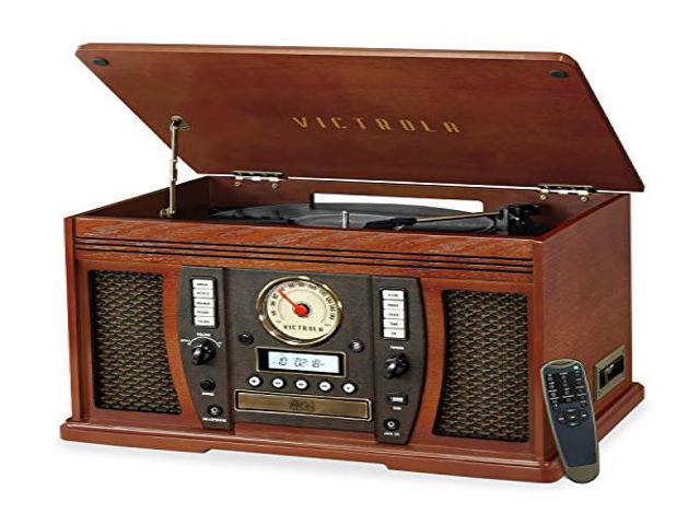 Victrola VTA-750B Nostalgic Aviator 7-in-1 Turntable Wooden ...