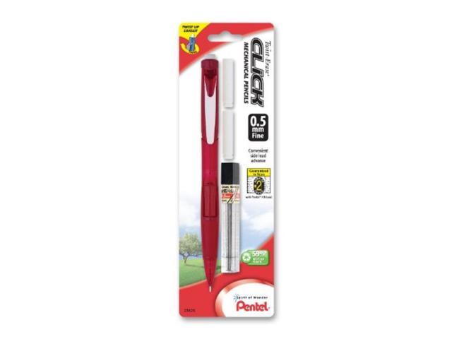 2x Pentel Mechanical Clic Erasers 4 Refills Pen Style Thin Pink Blue Cheap Set