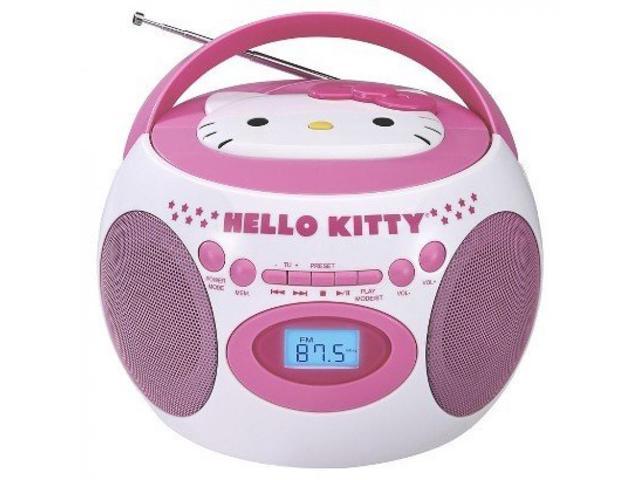 Hello Kitty Portable Bluetooth Cd Boombox With Am Fm Stereo Radio Newegg Com