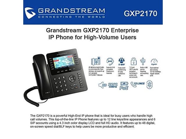 Grandstream GXP 2130 GXP2130 Black Silver VoIP 3 BLF Key Phone Display Telephone 