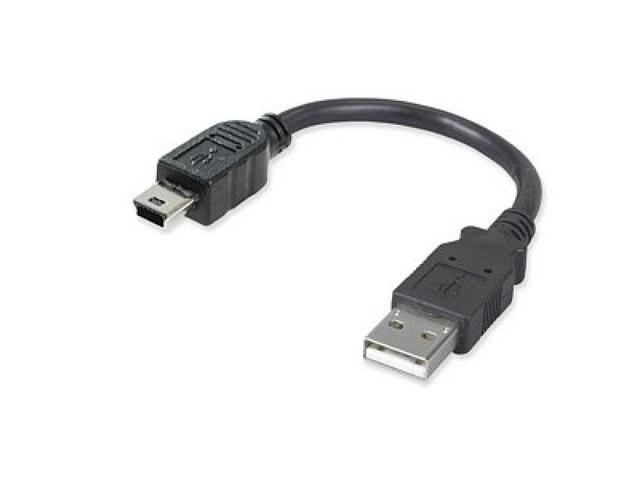 7.5 inches USB 2.0 Type A Male to Type B Mini 5-Pin USB Cable