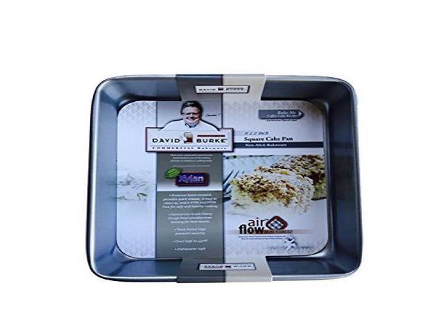 David Burke Kitchen Commerical Weight Silver Square Cake Pan 9 x 9 x 2 Inches