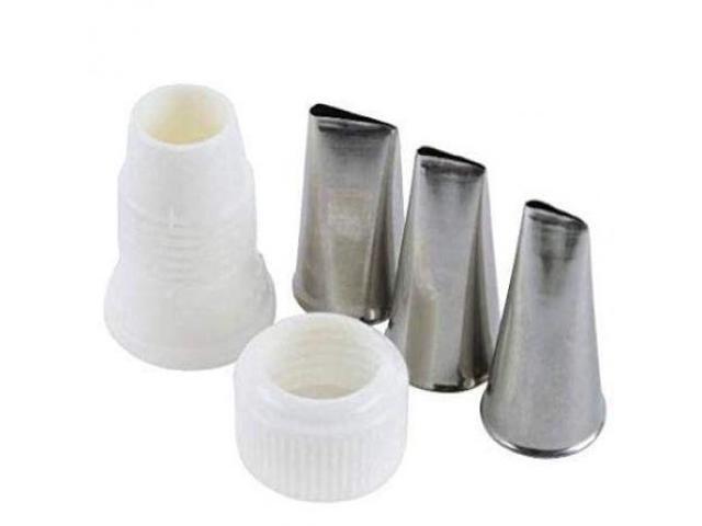 352 /& One Standard Coupler Includes Stainless Steel Tips: 67 349 Ateco 382-4 Piece Leaf Decorating Tube Set