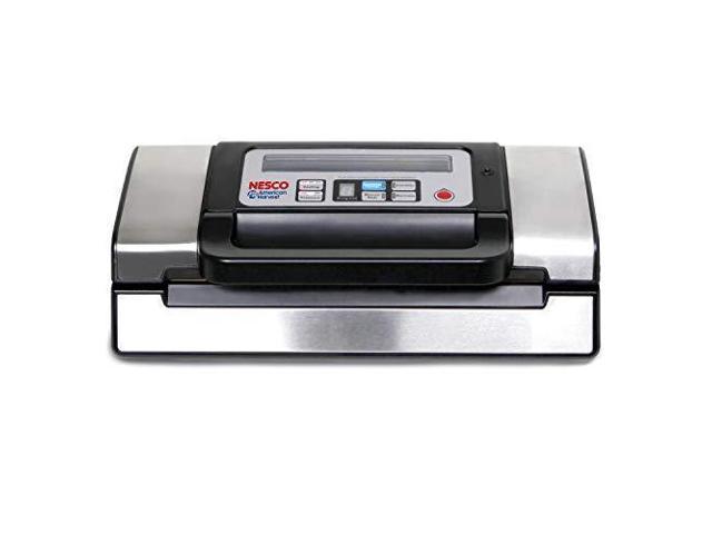 NESCO VS-12, Deluxe Vacuum Sealer with Bag Starter Kit and Viewing Lid, Compact Design, Silver