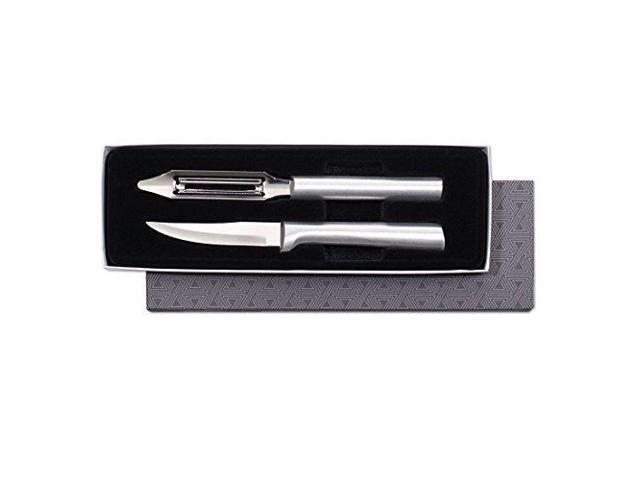 Rada Cutlery Stainless Steel Paring Knife and Vegetable Peeler - Pare and Peel Gift Set with Brushed Aluminum Handles - Newegg.com