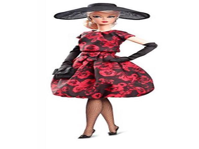 barbie elegant rose cocktail dress doll