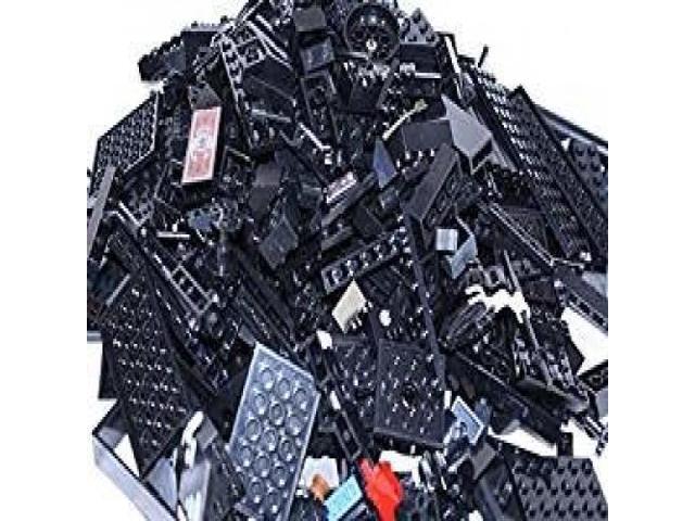black lego bricks
