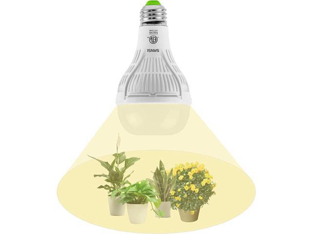 SANSI Grow Light Bulb with Ceramic Technology, PPF 27.2 umol/s LED Full Spectrum 15W Grow Lamp (200 Watts Equiv) with Frosted Optical Lens for High PPFD, Energy Saving Plant Lights for Seeding Growing
