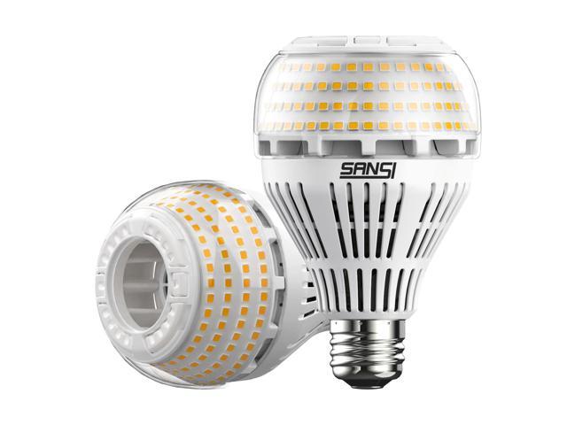 SANSI 22W (250-200W Equivalent) LED Light Bulbs, A21, Omni-directional, Ceramic Body, 3000 lumens, 3000K Warm white, CRI 80+, E26 Medium Screw Base, General Lighting, Pack of 2