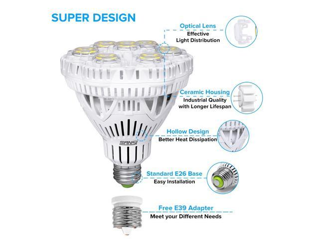 350W SANSI BR30 40W LED Light Bulb 5000K Daylight Super bright Replacement E26 