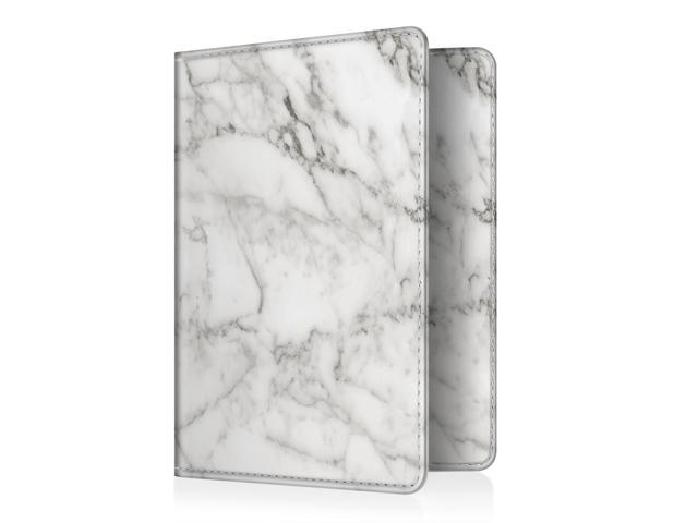 marble Passport Holder Wallet Holder RFID Blocking Vegan Leather Card Case Cover