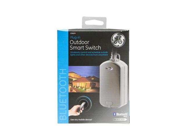 GE 13868 Smart Switch Timer - Black Bluetooth Outdoor 30878138680