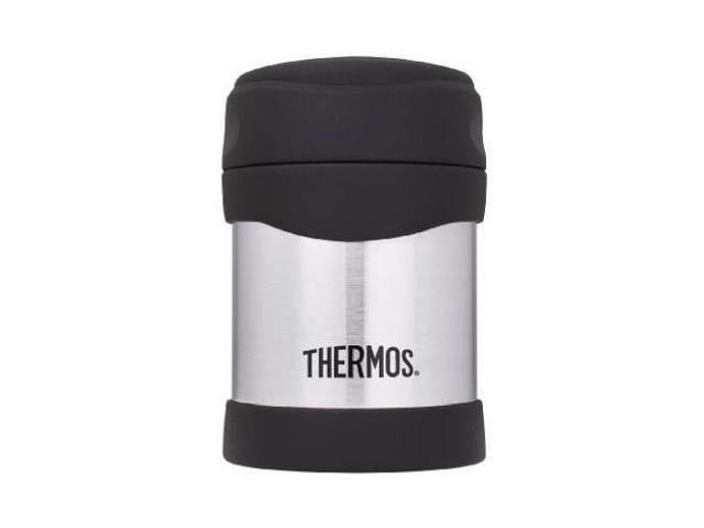 Thermos Stainless Steel Compact Food Jar, 10 oz., Stainless Steel/Black  2330TRI6