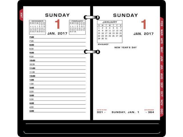 AT A GLANCE E017 50 Two Color Desk Calendar Refill 3 1 2 X 6 2017 