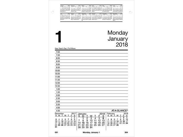 At A Glance Daily Pad Style Desk Calendar Refill Desk Calendar