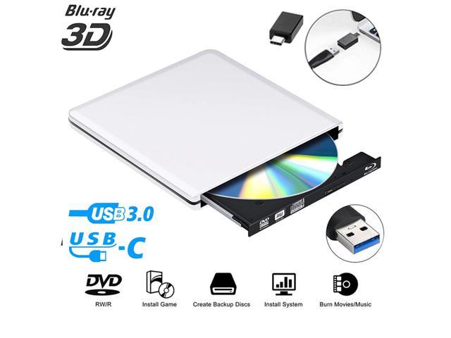 Blu-ray External DVD Drive USB3.0/USB-C BD 3D Blu-ray Portable DVD/CD-ROM BD-ROM Burner. High-Speed Data Transfer, Compatible with PC Laptops - Newegg.com