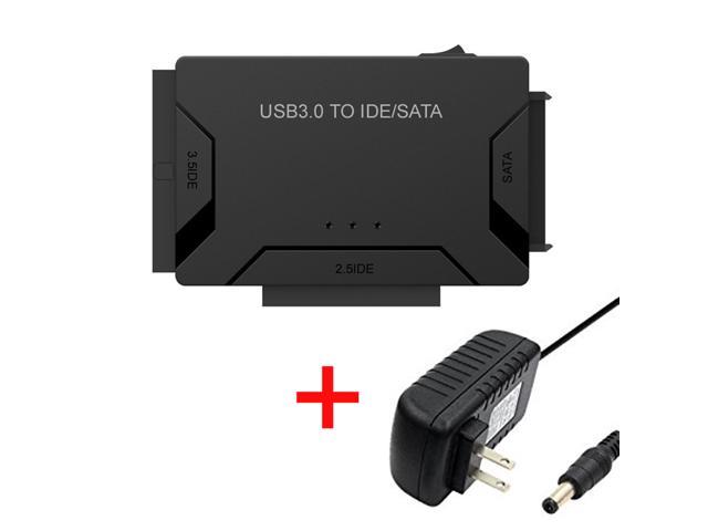 Jansicotek Hard Disk Universal Adapter Converter USB3.0 to 2.5" 3.5 SATA / IDE External Three Hard Disk Drives 1 Drive 3 500MB/S