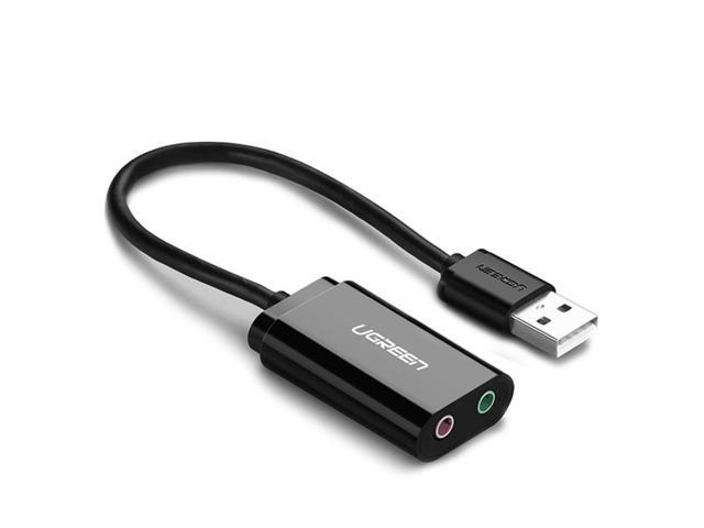 Jansicotek USB Audio Adapter External Stereo Sound Card 3.5mm Headphone and Microphone Jack,Suitable for Windows, Mac, Linux,PC,Laptop,Plug and Play No Drivers Needed, Audio Adapters - Newegg.com