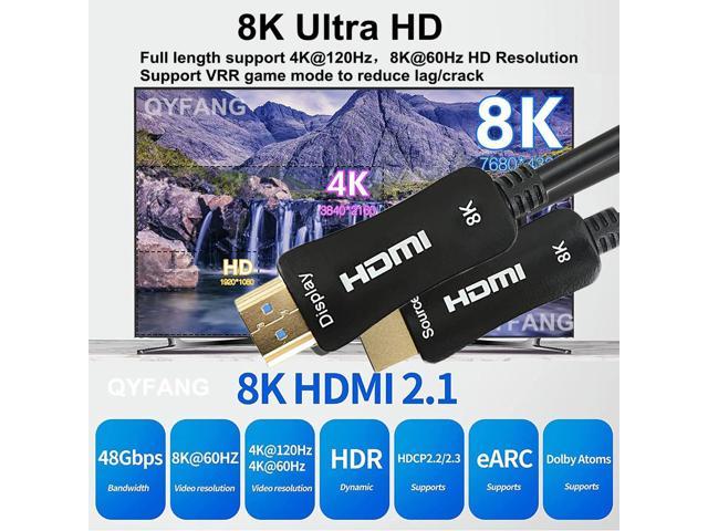 8K 48Gbps Certified Ultra High Speed HDMI Cable 100ft,Jansicotek 8K@60Hz  4K@120Hz 144Hz eARC