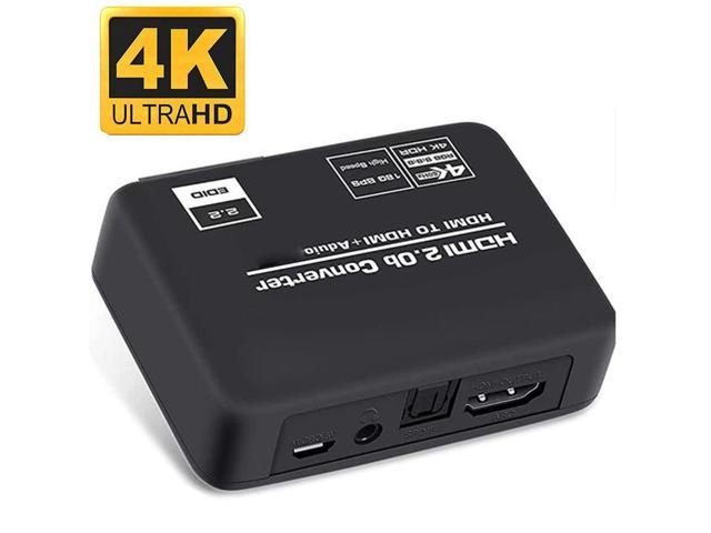 Jansicotek 60Hz HDMI Audio Extractor Splitter Converter, HDMI to HDMI +Optical TOSLINK +3.5mm AUX Audio Adapter Supports HDMI 2.0,18Gpbs Bandwidth,Dolby Digital/DTS,PCM HDR10 - Newegg.com