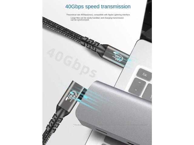 SUMPK Short USB 4 Cable Right Angle [50cm 2 Packs], 240W Fast Charging With High Speed 40Gbps Data Transfer And 8K Video Display - View #3