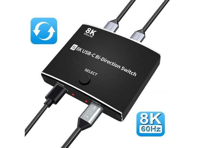 Usb Type C Switch USB C Switch,Bi-Directional USB C Switcher 2 Laptops,USB Type C KVM ...