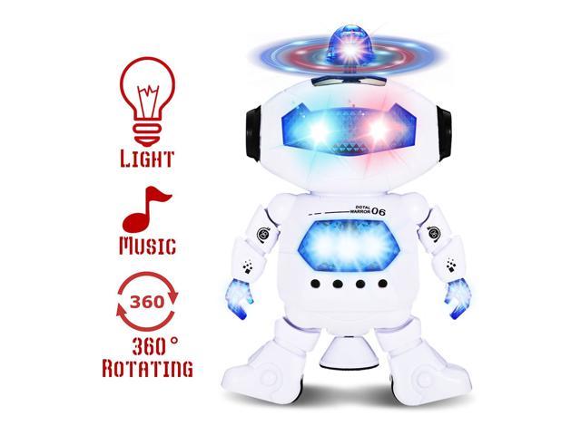 Jansicotek Dancing Robot Space Dancing Electric 360 Degree Stunt Rotating Dynamic Sound And Light Intelligent Robot With Flash Lights And Music For Kids Toddler - Newegg.com