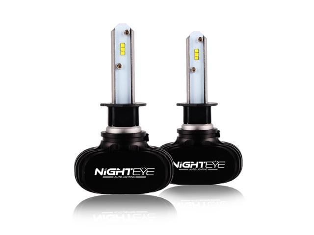 NIGHTEYE H4 72W 9000LM COB LED Auto Headlight Bulbs Kit 6500K White Replace HID