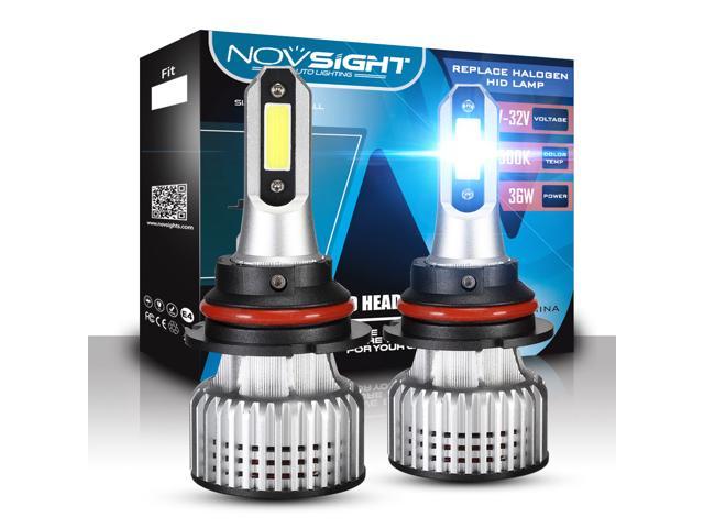 NOVSIGHT H4 9003 LED Headlight 72W 10000LM HID White Dual Hi/Lo Bulbs Xenon Lamp 