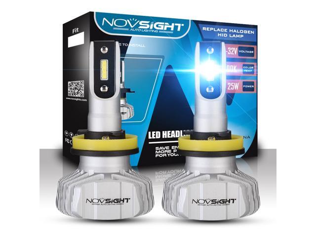 NOVSIGHT 50W 10000LM 9006 HB4 LED Headlight Bulbs Conversion Kit Flicker Decoder