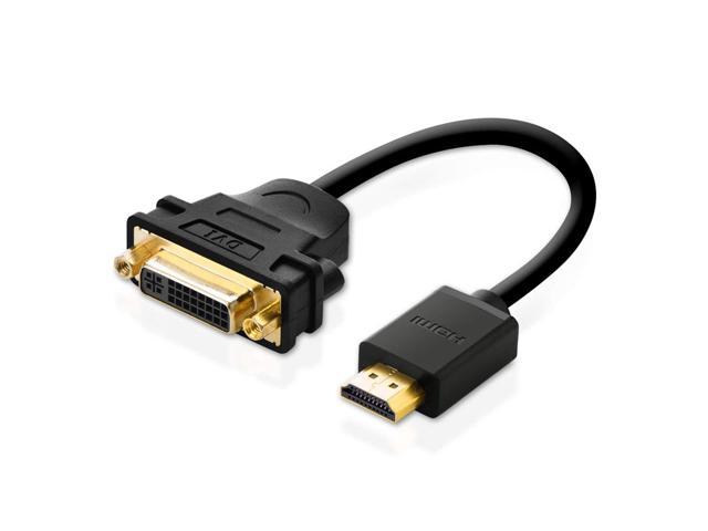 Jansicotek HDMI to DVI 24+5 Male to Female Adapter Cable, HDMI to DVI-I Video Cord 1080P for Xbox 360, PS4, PS3, Apple TV, Roku, HDTV, Plasma, DVD and Projector